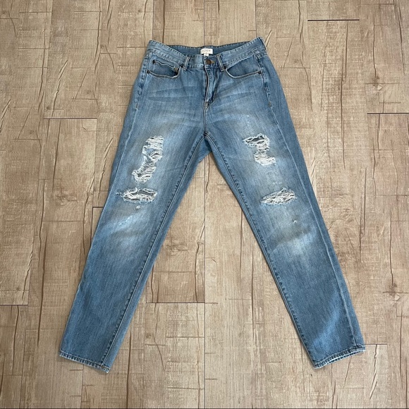 J. Crew Denim - J Crew distressed skinny jeans Sz 26 light wash